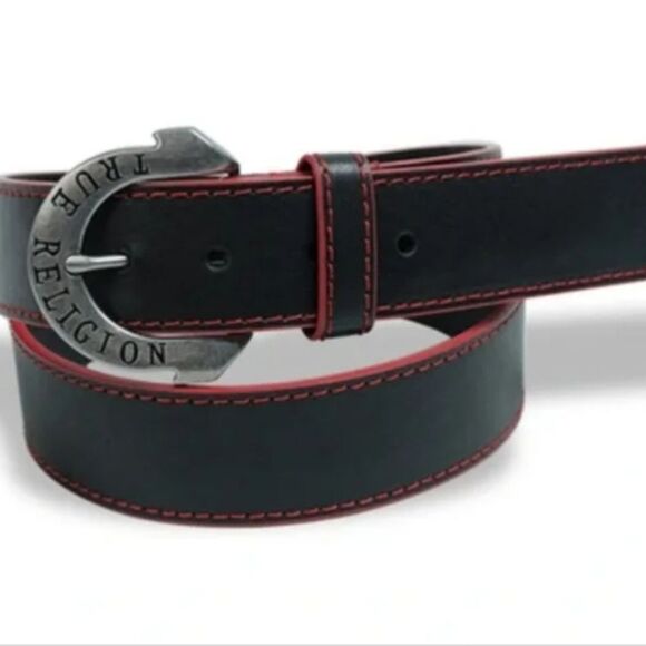 True Religion Gains Horseshoe Harness Buckle Belt - Picture 2 of 9